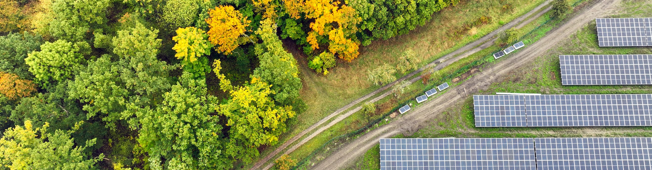 Luftbild des Solarparks